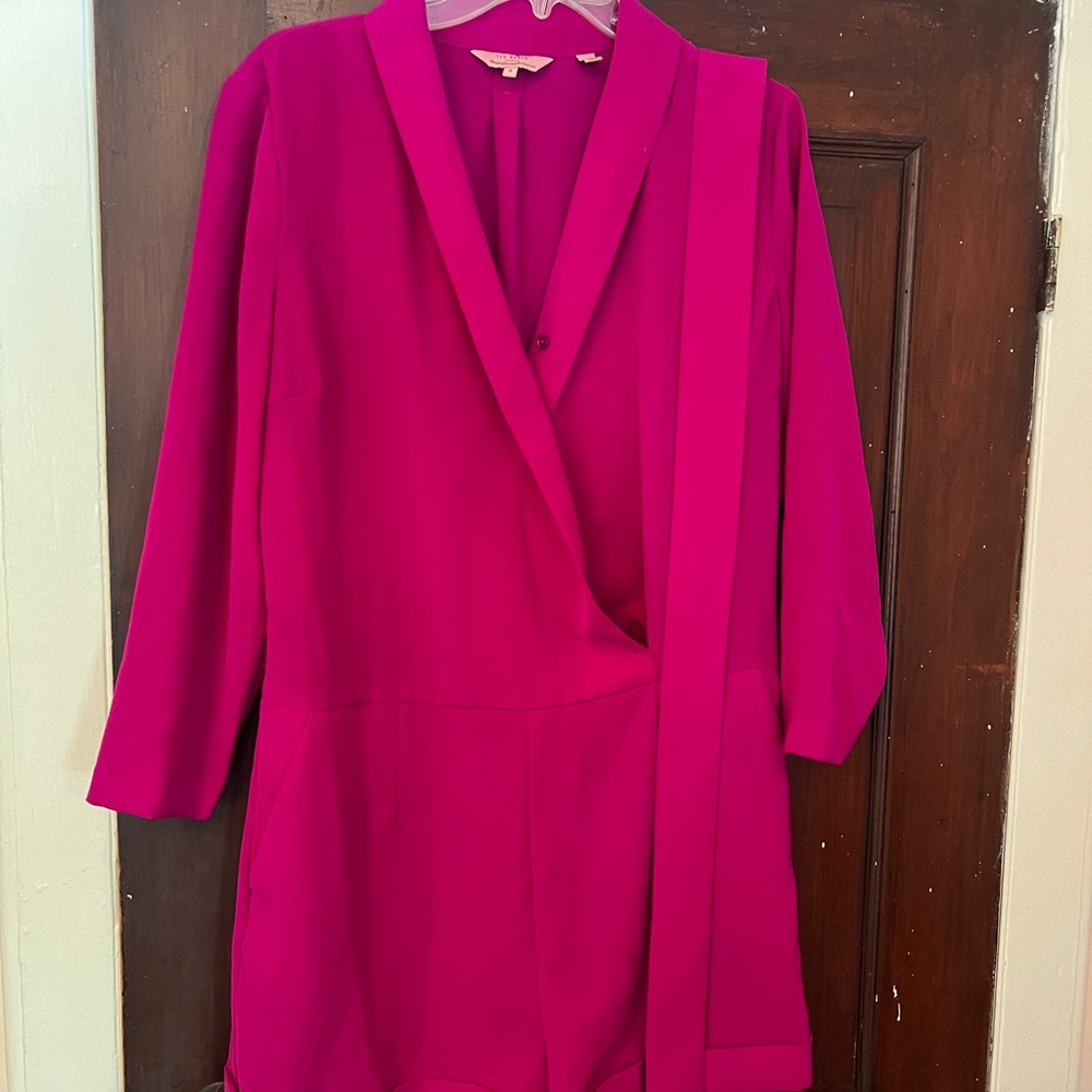 Ted Baker Fuchsia Pink Wrap Jumpsuit